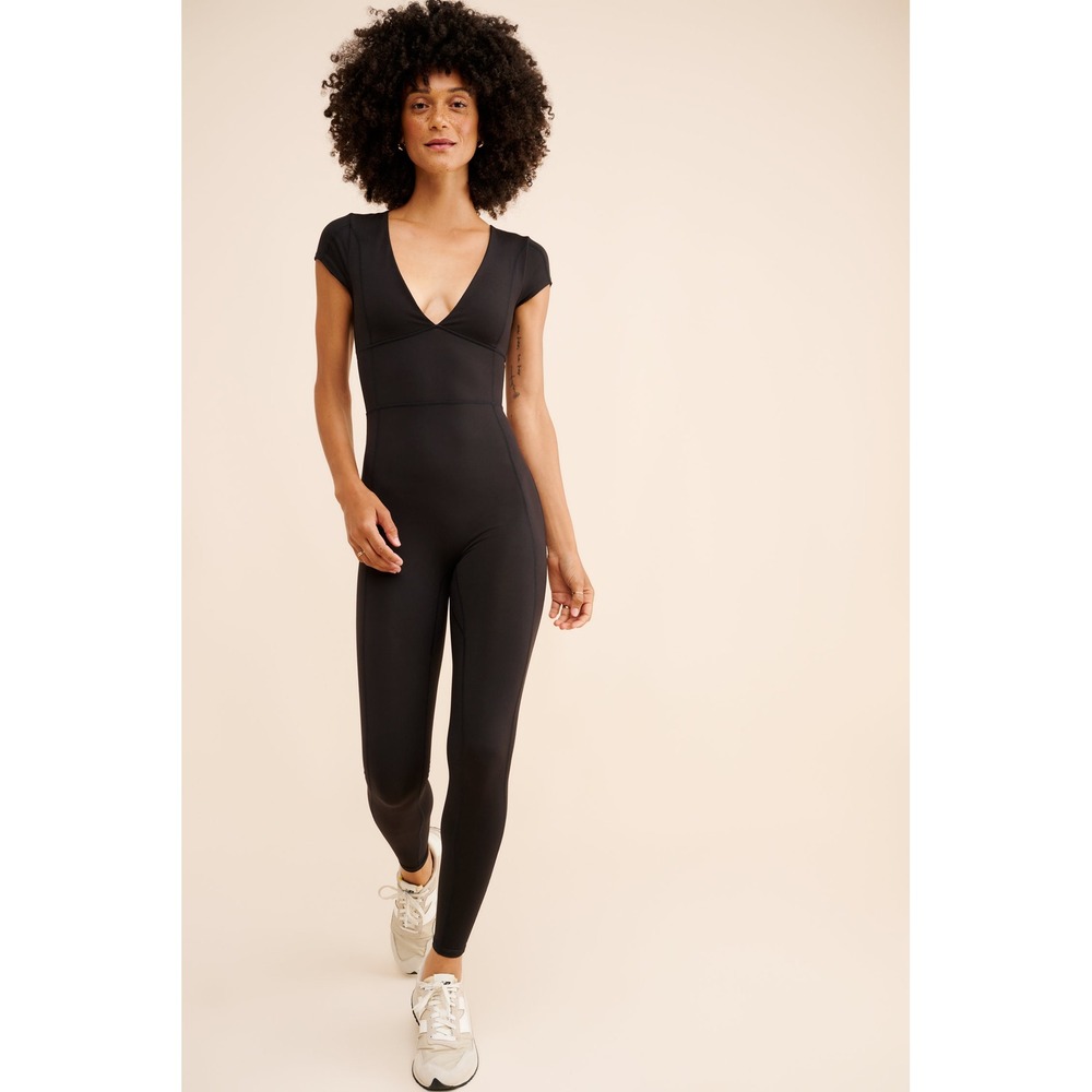 FP Movement by Free People New Wave V-Neck One-Piece Black Women's Small - Picture 3 of 12